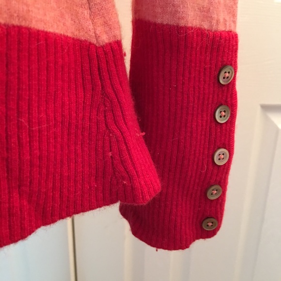 Monsoon valentines Where’s Waldo cashmere candy cane stripe red pink turtleneck - Picture 7 of 8